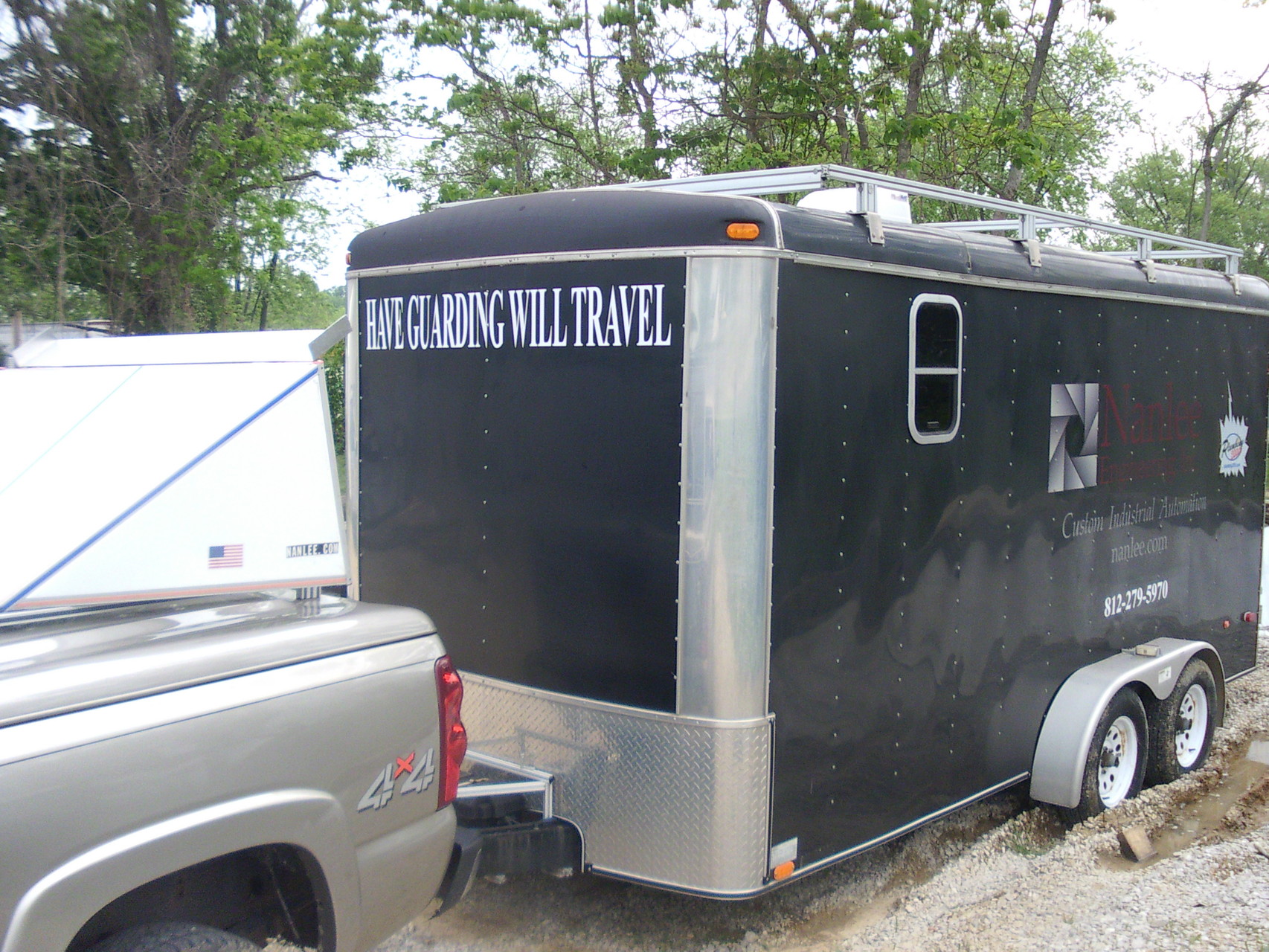 Nanlee Engineering Mobile Manufacturing trailer with motto