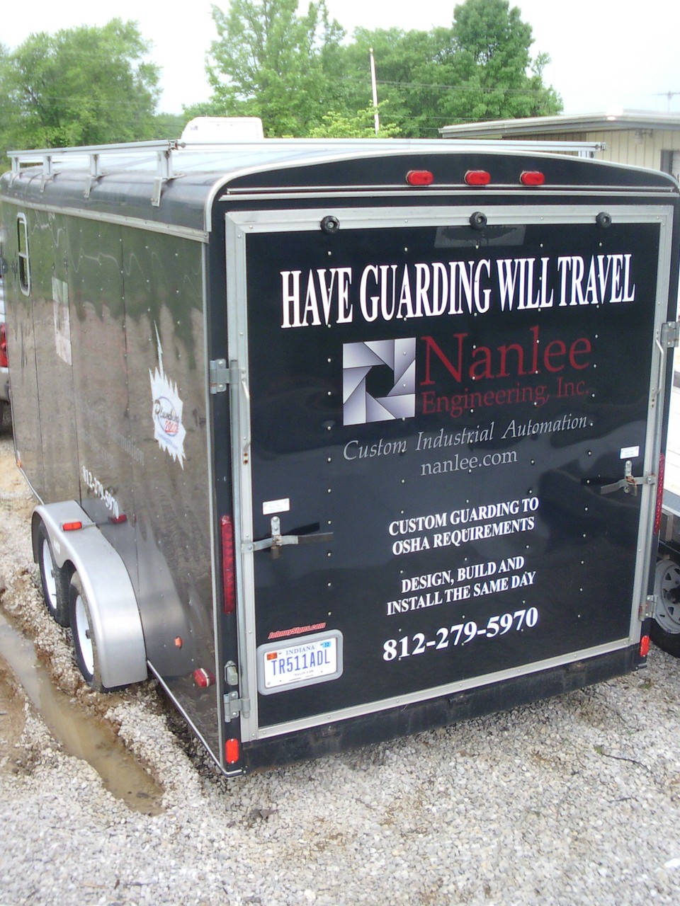 Nanlee Engineering Mobile Manufacturing trailer with name and motto