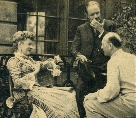 Director Curtiz, Irene and Bill Powell of "Life With Father," another of her hits.