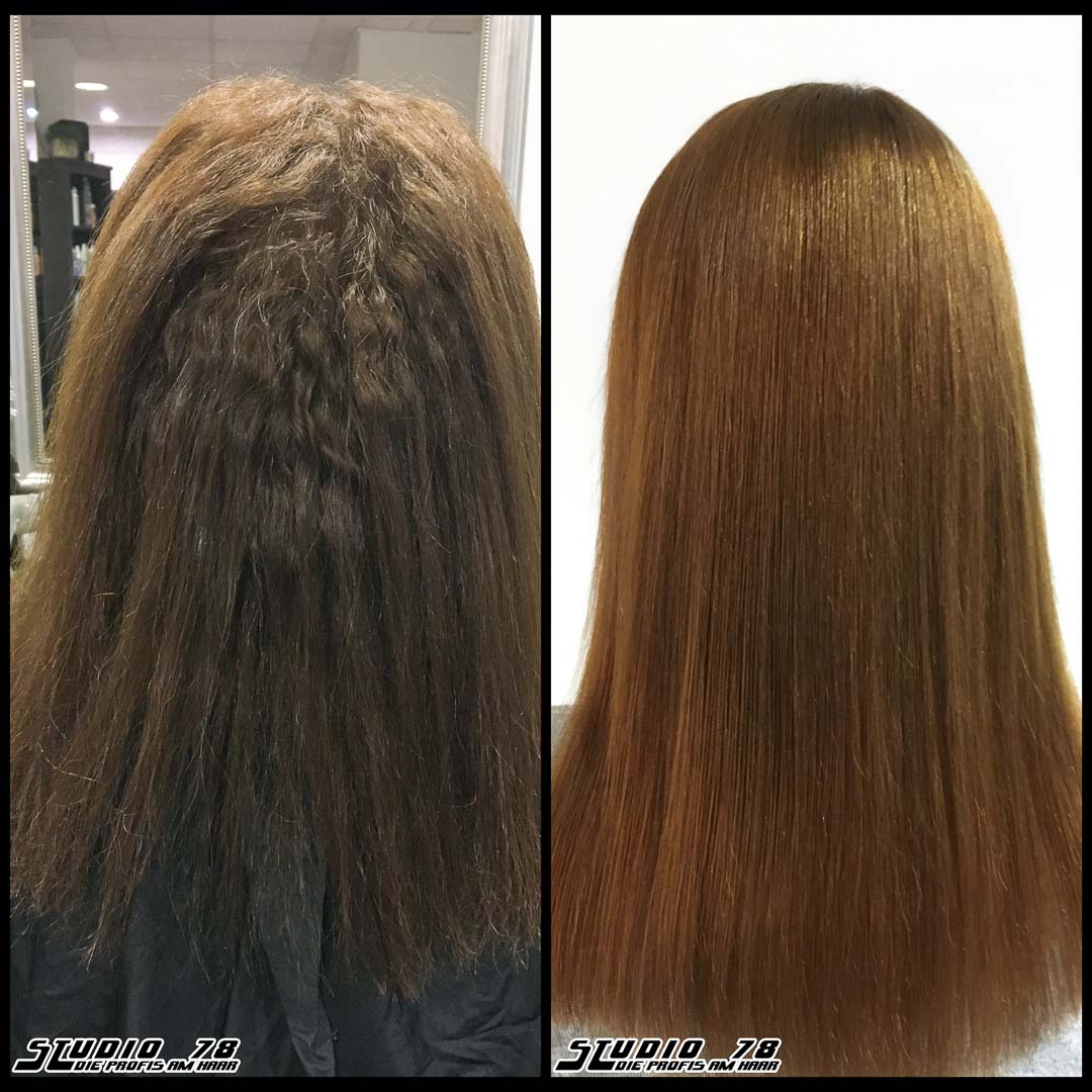 Keratin-Haarglättung