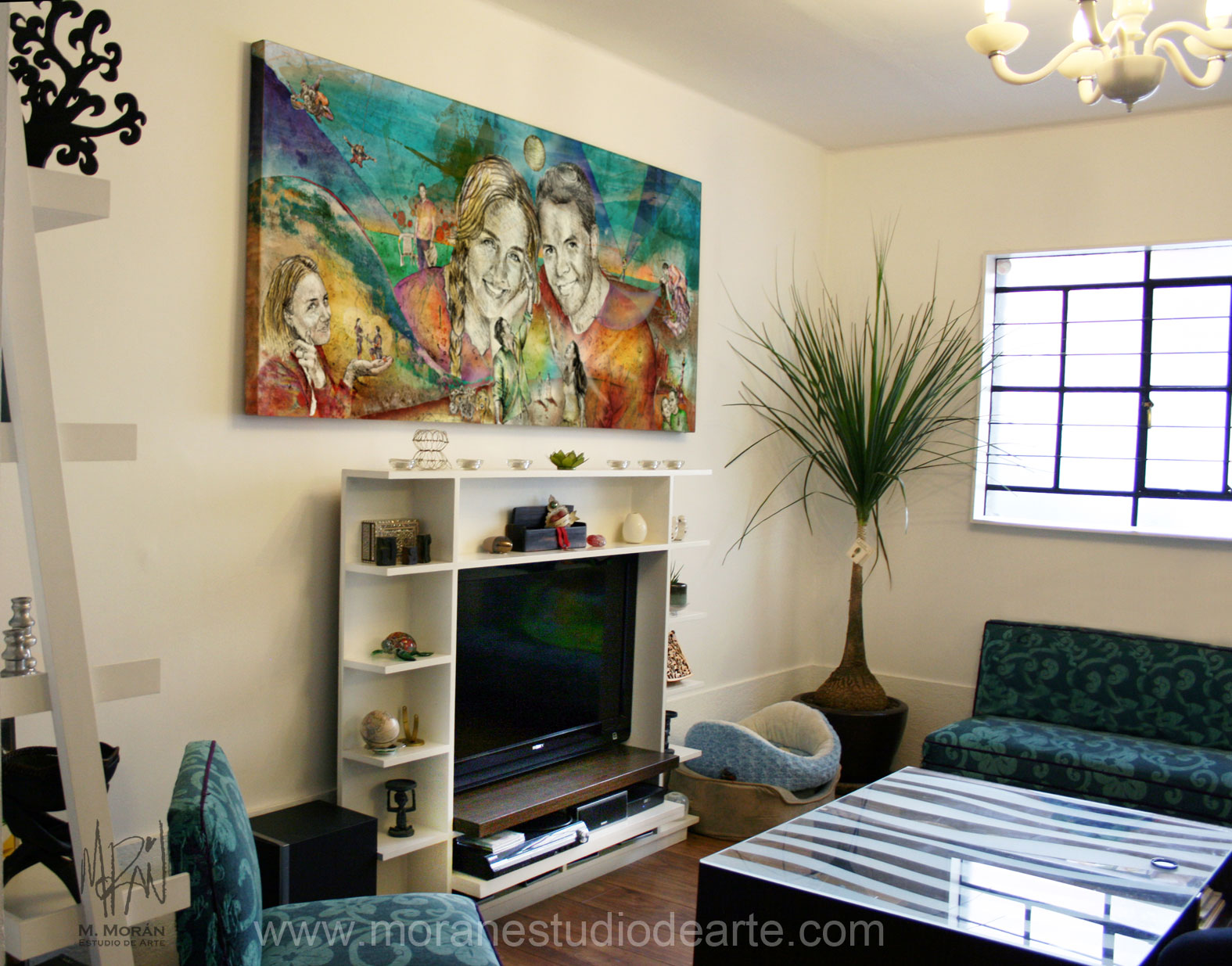 decoracion de interiores retrato historia familiar 