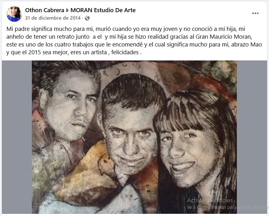 retrato al oleo Mauricio Moran Estudio De Arte comentario