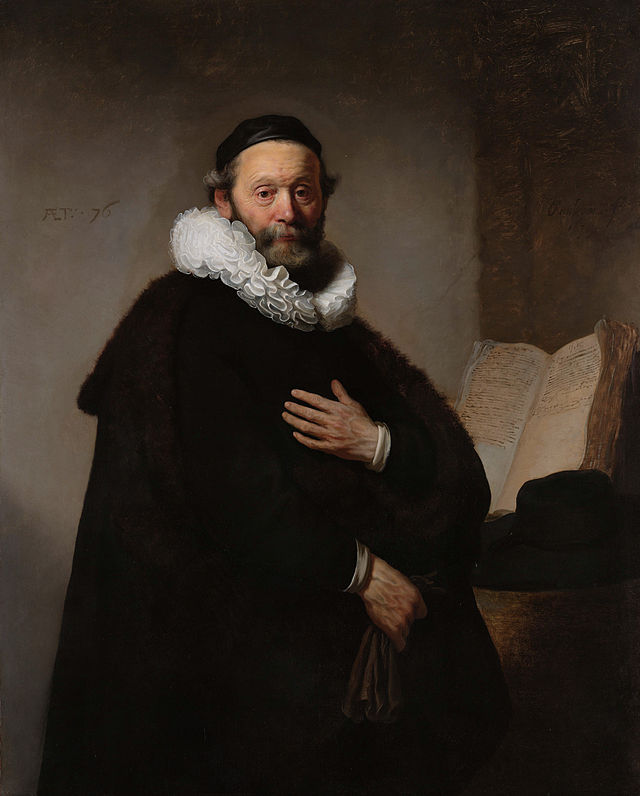 Retrato de Johannes Wtenbogaert, Oleo sobre tela 1633, Autor  Rembrandt