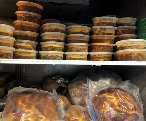 Every year, Pam Barbash and her family prepare brisket and matzo ball soup for clients of Jewish Family Service Barbash Family Vital Support Center.