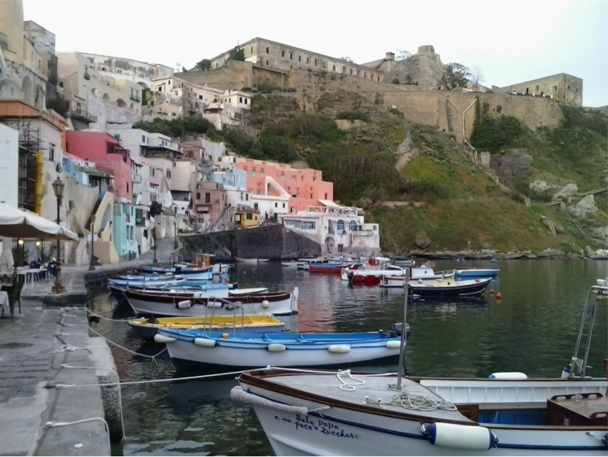 Aussicht von unserem Restaurant auf Ventotene