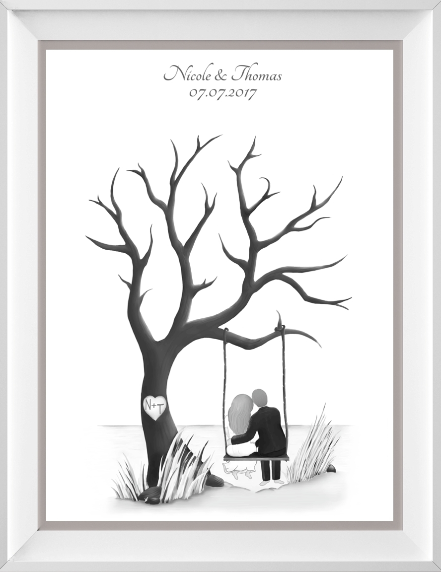 Wedding Tree Schaukelbaum S W Ein Fingerabdruck Baum Mal Anders Baum Hochzeit Fingerabdruck Baum Gastebuch Hochzeit