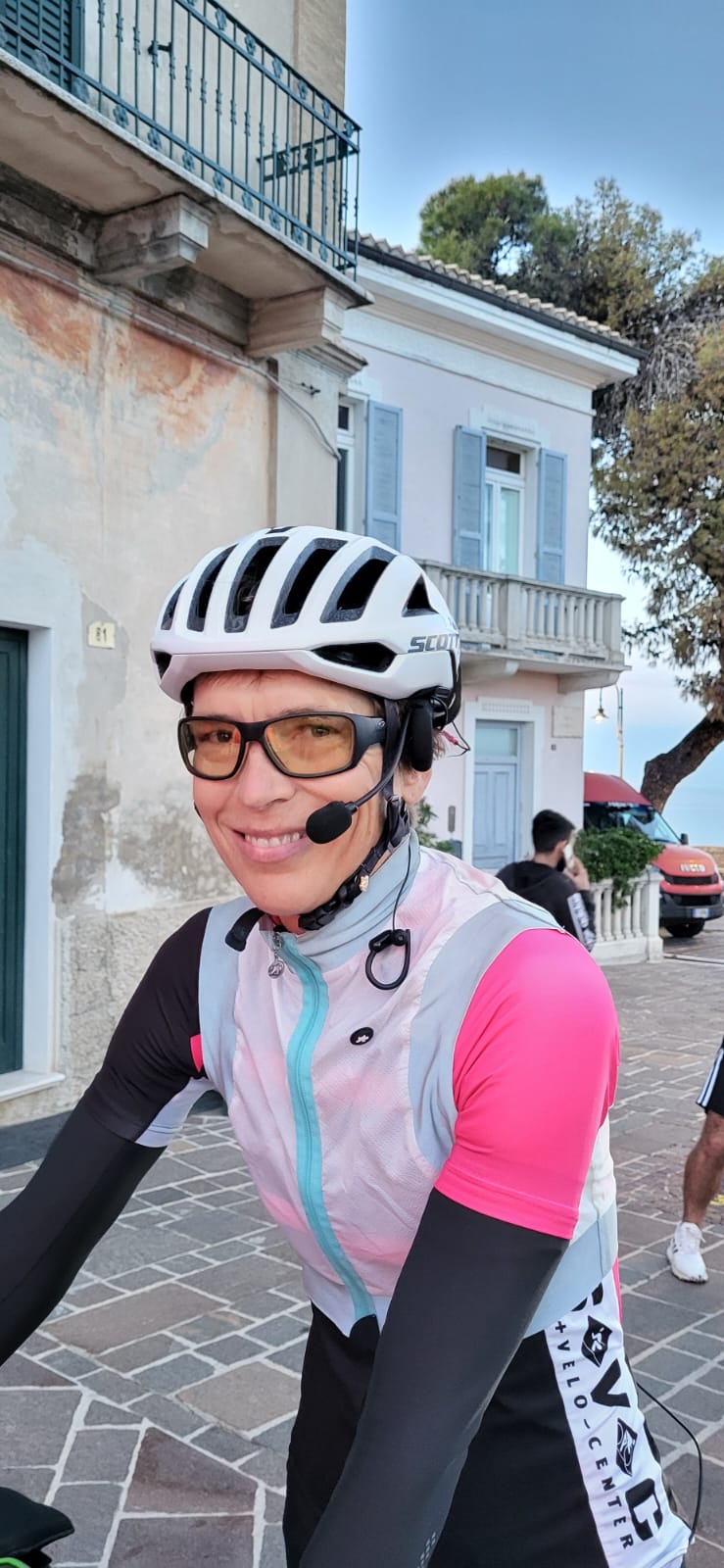 Ein lächeln vor dem Start 
