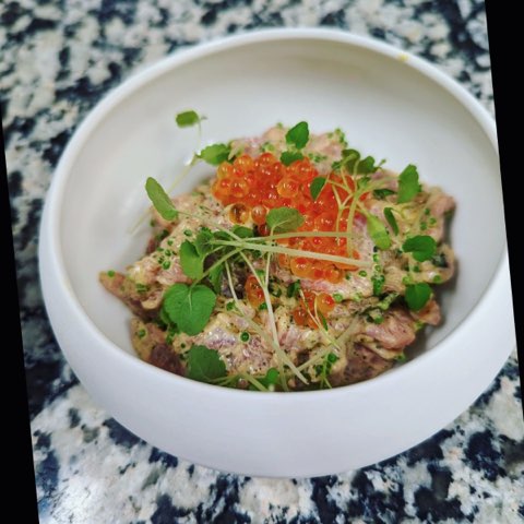 Tartare de veau terre et mer