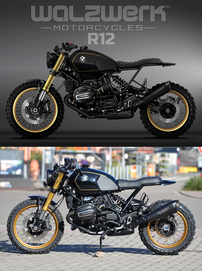 From Illusion to Reality: The new WalzWerk R12 Scrambler "Black & Gold"!