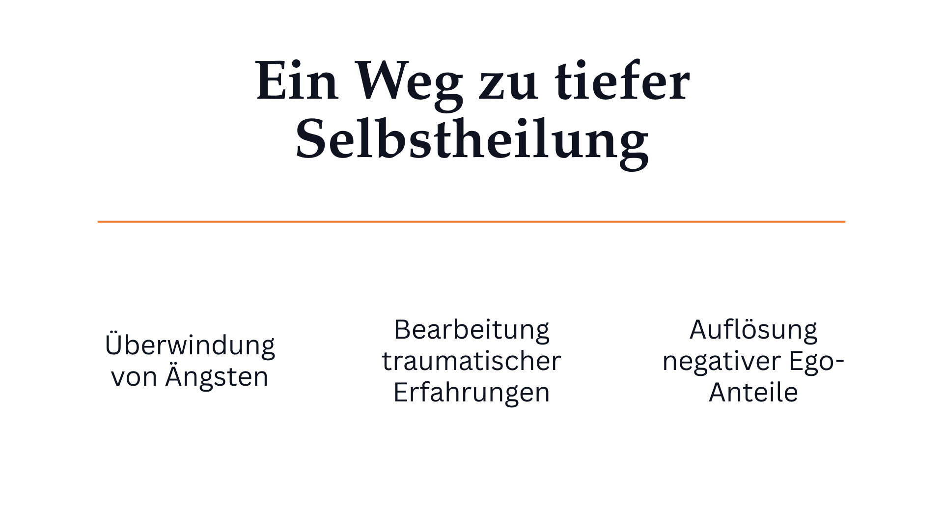 Textfolie zu den Wirkungen transzendenter Träume mit Fokus auf Selbstheilung, Überwindung von Ängsten, Bearbeitung traumatischer Erfahrungen und Auflösung negativer Ego-Anteile.