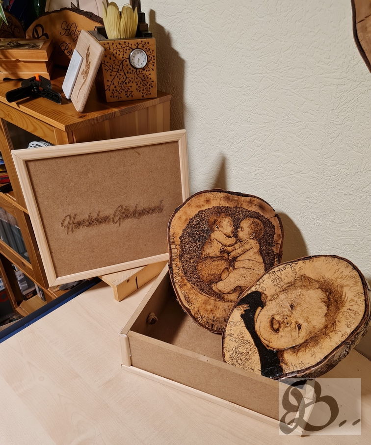 Geburtstagsbox aus Holz