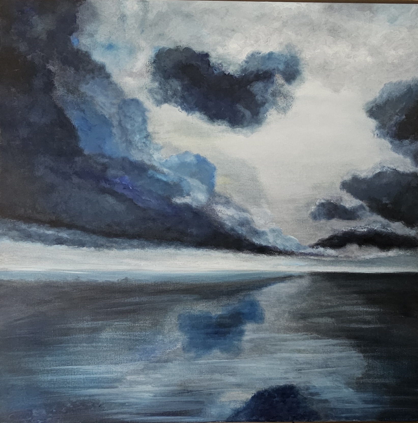 23. ruige zee, olieverf, 2023, 70-70 cm
