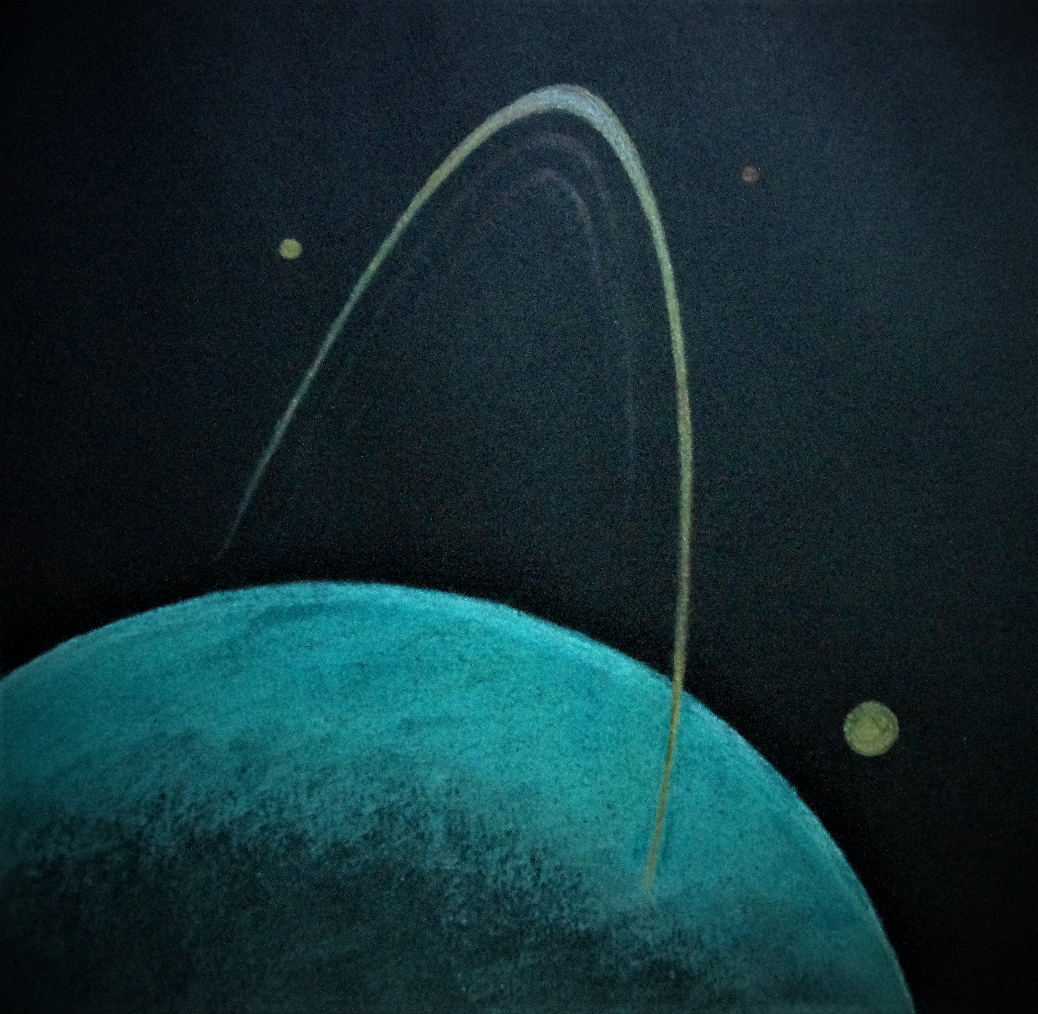 Uranus / Pastell / 20 x 20 cm