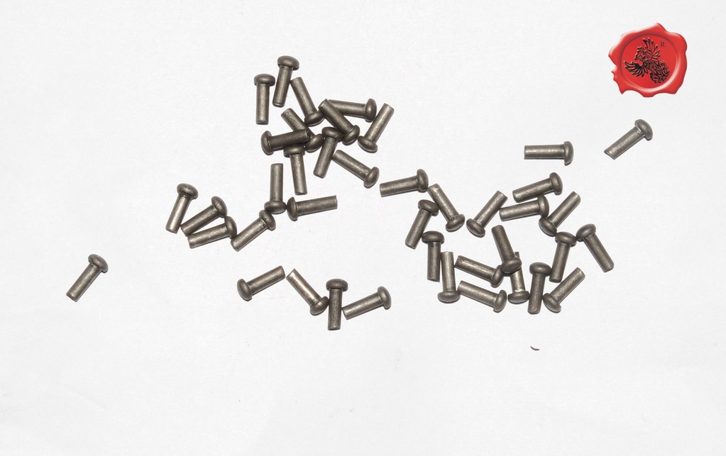 RIVETS ACIER Référence d'achat GDFB/RI/008 S-Tête/head: 5 mm - épaisseur/body: 3 mm- Longueur/Length: 11,5 mm Paquet de 100/Packet of 100 pcs: 4,50 € en stock:5x100 pièces