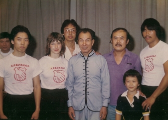Shek Kin, Sifu Shum, Kelly Shum, and YJP students Benson Lee, Cynthia Rothrock & David Chin