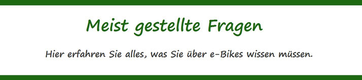 e-Bike FAQ - Wir beantworten die häufigsten Fragen