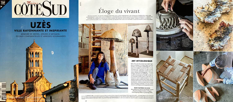 « Eloge du vivant », Portrait d’artiste Numéro spécial Uzès, Côté Sud, décembre 2023