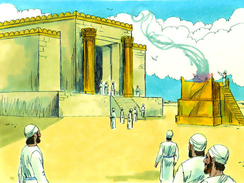 Les travaux de reconstruction du Temple de Jérusalem ont pu reprendre grâce à Darius Ier qui a retrouvé le décret de Cyrus II ou Cyrus le Perse.