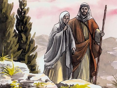 Marie et Joseph recherchent Jésus qui est resté à Jérusalem au lieu de les suivre. Ils le retrouvent au bout de 3 jours au Temple.