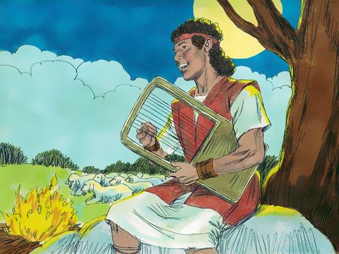 La harpe nous fait naturellement penser au roi David qui a composé et chanté de nombreuses louanges à Jéhovah Dieu, nous pouvons les découvrir dans le livre des Psaumes !