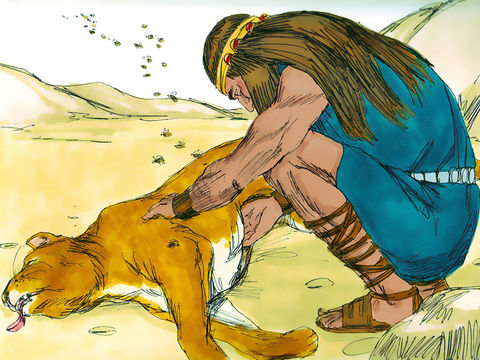 Samson avait une force extraordinaire grâce à l’esprit de Jéhovah. Juges 14:6 : « L'Esprit (rouah) de Jéhovah saisit Samson; et, sans avoir rien à la main, Samson déchira le lion comme on déchire un chevreau. »