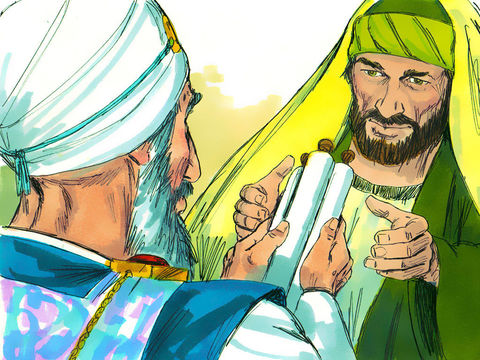 Saul de Tarse qui respire la menace et le meurtre contre les disciples de Jésus décide de se rendre à Damas afin d'en ramener les chrétiens à Jérusalem.