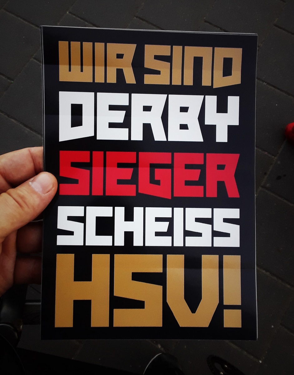 HSV Sticker Scheiss St Pauli Derby Nordderby Germany , Hamburg