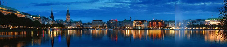 View of downtown across the BinnenAlster