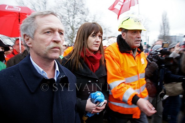 JJose Bove, Sandrine Belier,  et Edouard Martin