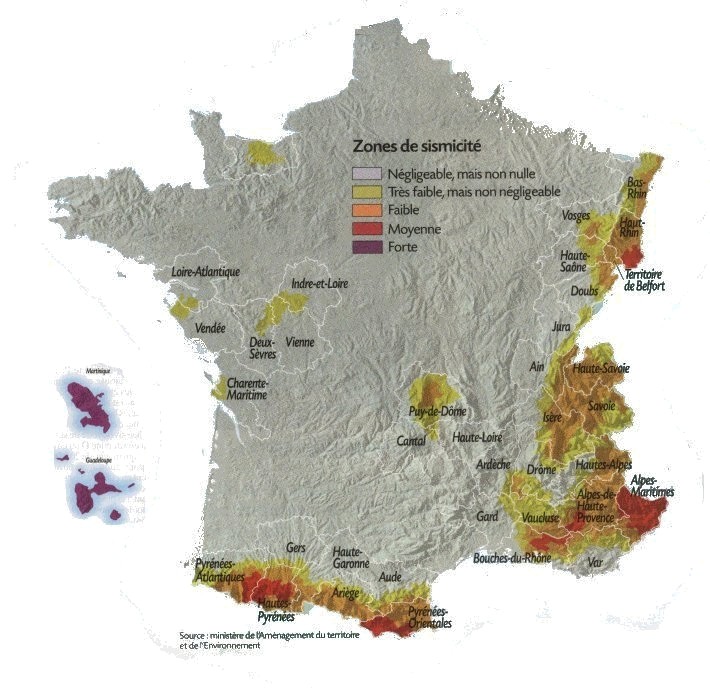 Zone sismique France