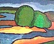 "Loire", 2001, Acryl; von Tim Rolands Maifeld-Bildern inspiriertes eigenes Werk
