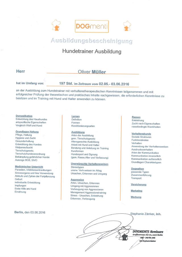 Hundetrainerausbildung Theorie