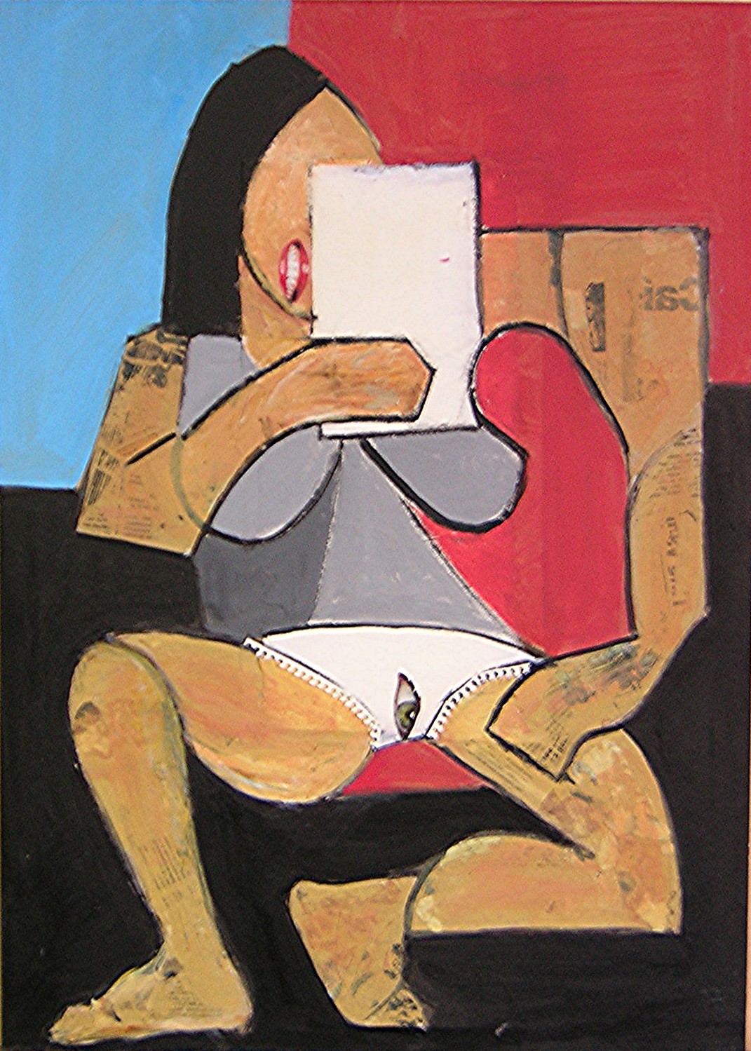 La carta 3, técnica mixta sobre madera 65x54cm