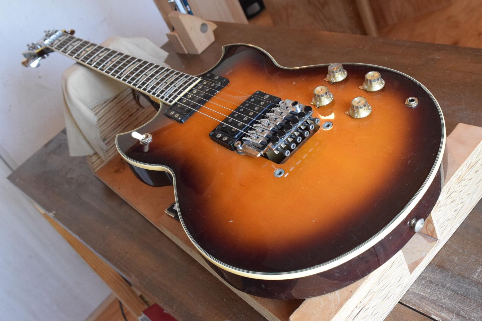 YAMAHA SG 1000 フレット打ち換え リア ヴァンザントPU