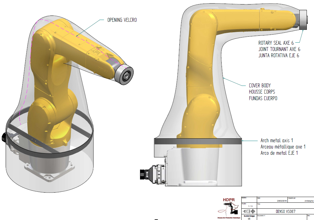 jacket / Cover DENSO Robotics HDPR Housse De Protection Robotique