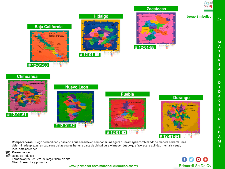 material didactico de foamy