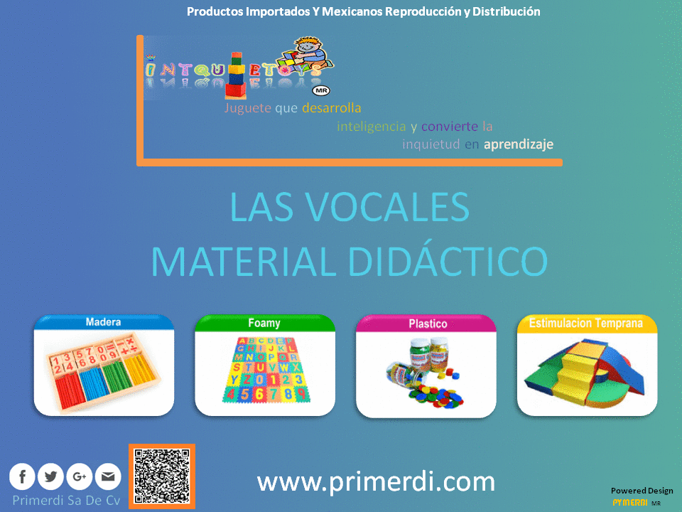 Las Vocales en material didactico Primerdi Material didactico Madera