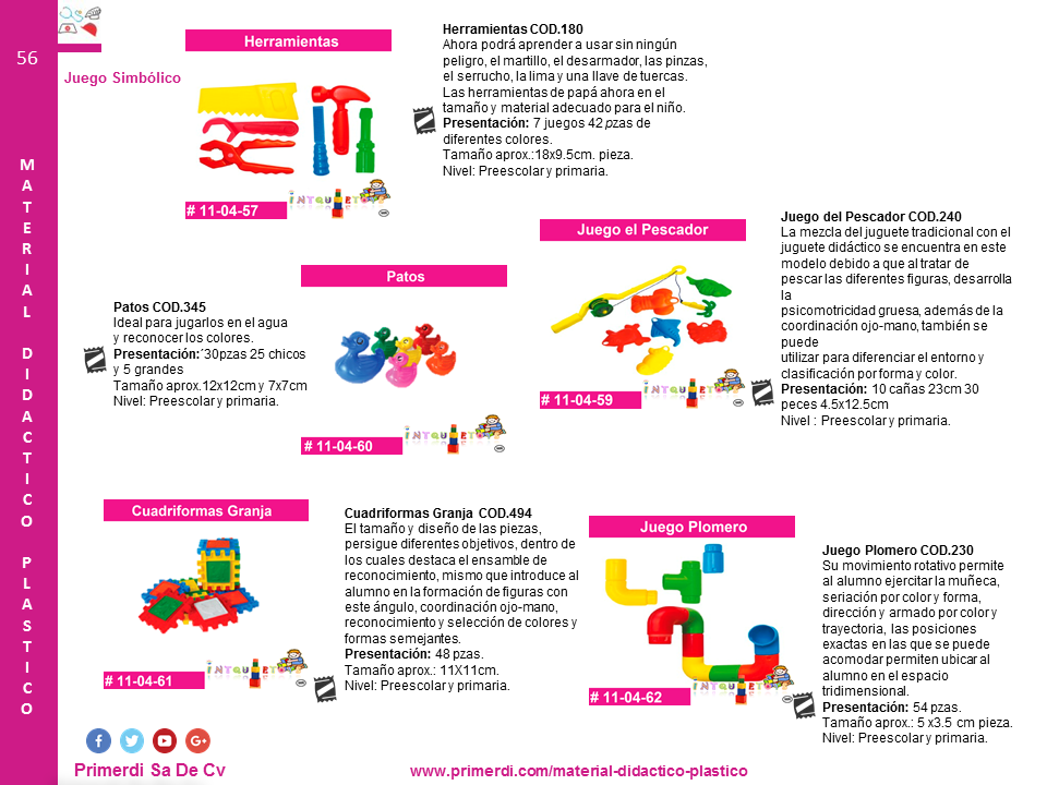 material didactico de plastico