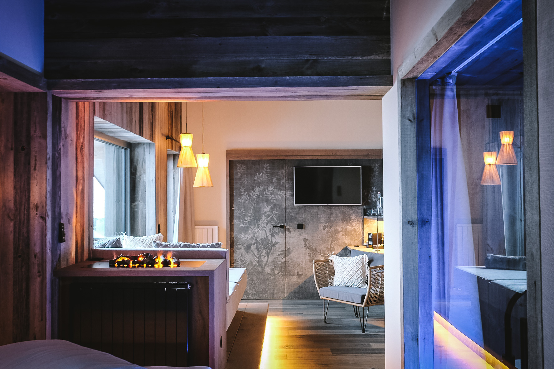 Wellnessbereich mit Sauna und Panoramablick im Margarethenstein Kaprun in der Region Zell am See-Kaprun, Mountain Hideaways © Mela Hipp