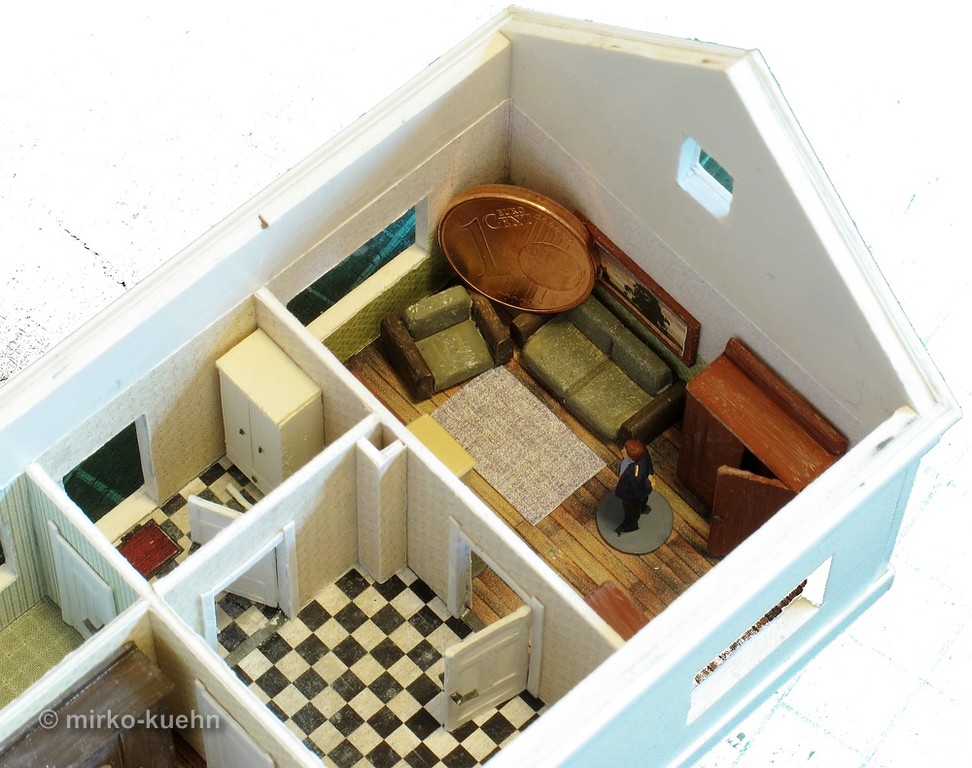 Blick in den Wohnbereich der alten Schmiede