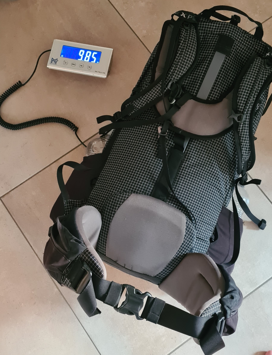 Jochens Rucksack mit 9,8kg