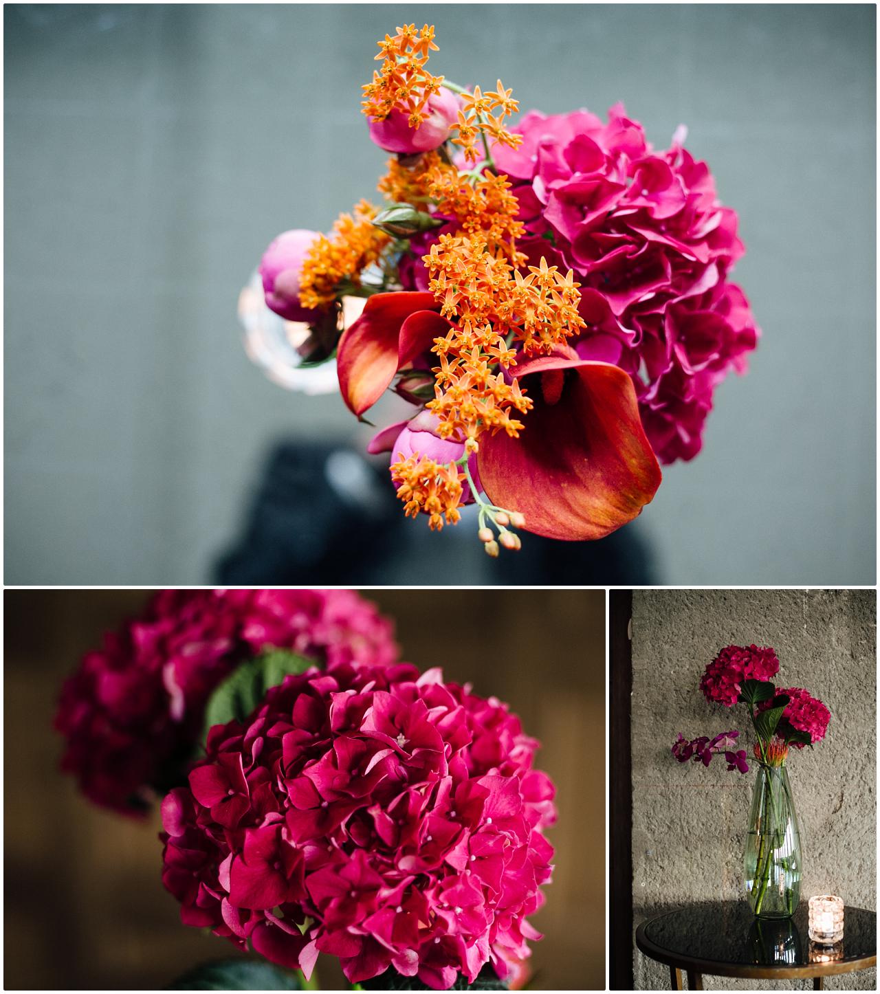 Die Blumendeko der Hochzeit im Soho House 