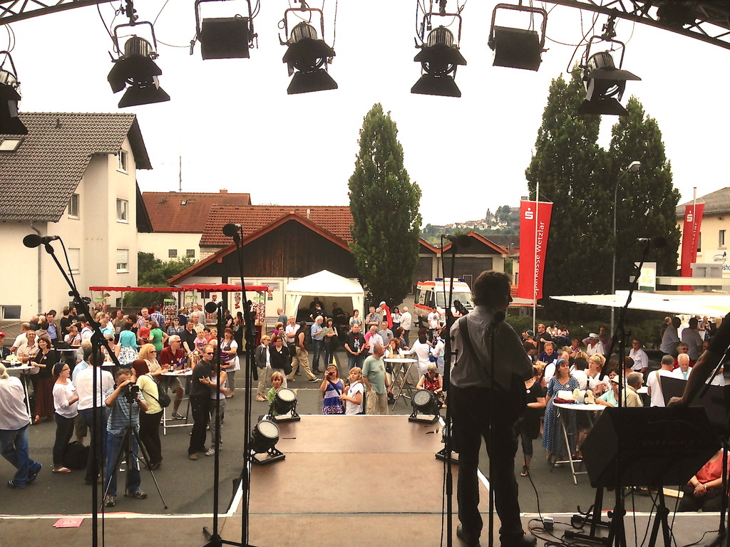 Der Blick von der Bühne bei der Probe