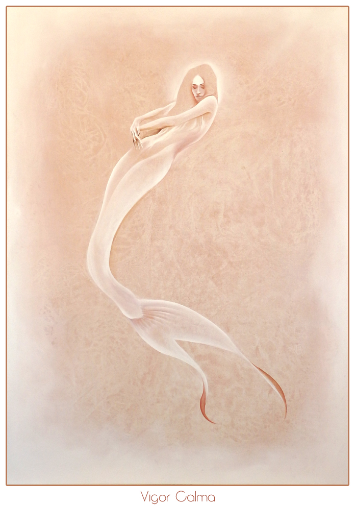 Mermaid, acrylic on canvas, 100 X 140 cm, Sold