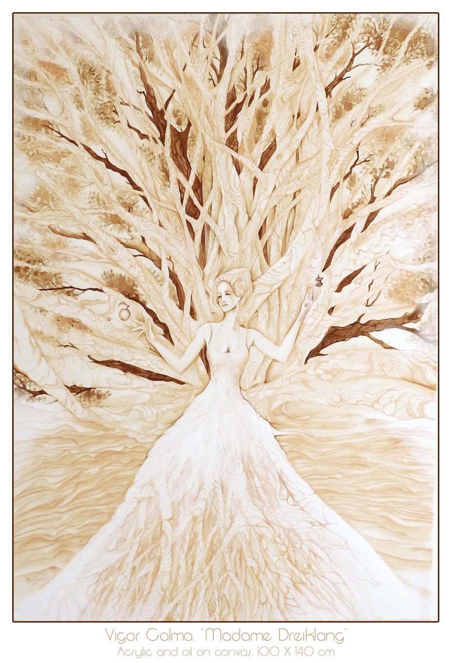 Madame Dreiklang, acrylic and oil on canvas, 100 X 140 cm, Sold