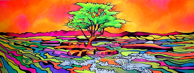 Pirapora, Blacklightpainting, Sold, Vigor Calma