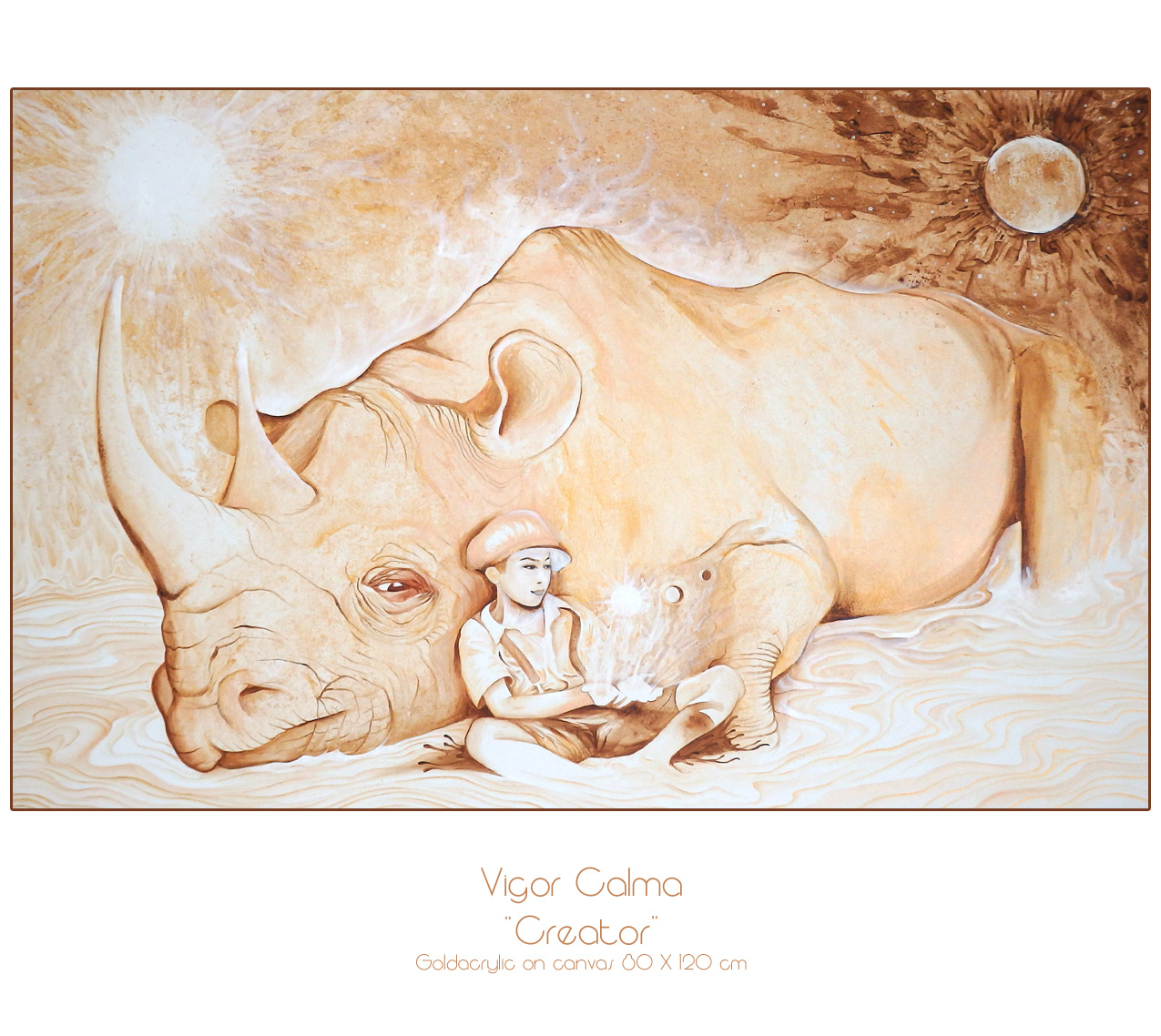 Creator, acrylic and oil on canvas, 100 X 140 cm, SOLD