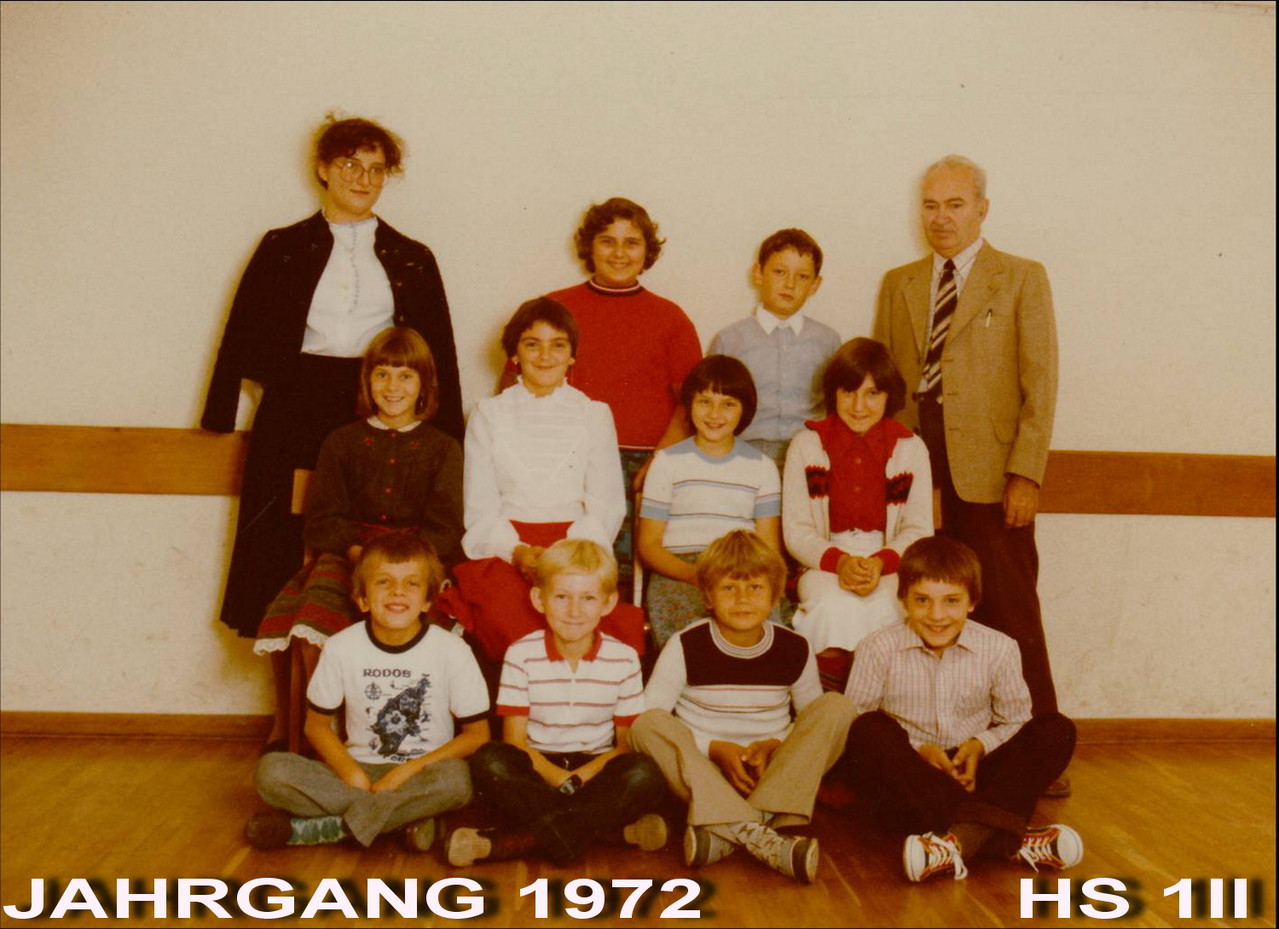 Jahrgang 1972 - Hauptschule / 1II Klasse