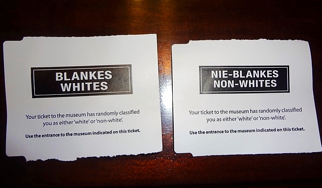 Ticket entrée Musée de l'Apartheid