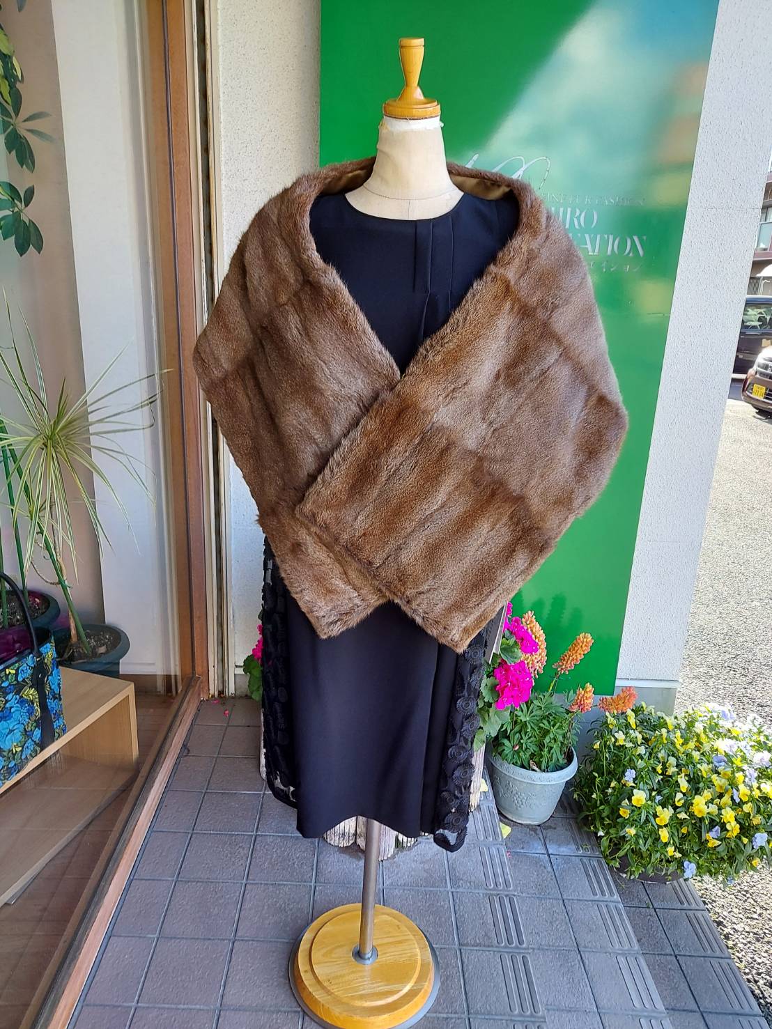 【まとめ買い】 毛皮コートを着物用ストールにリメイクしました - 【ヒロ・クリエイション】 ジャケット・アウター